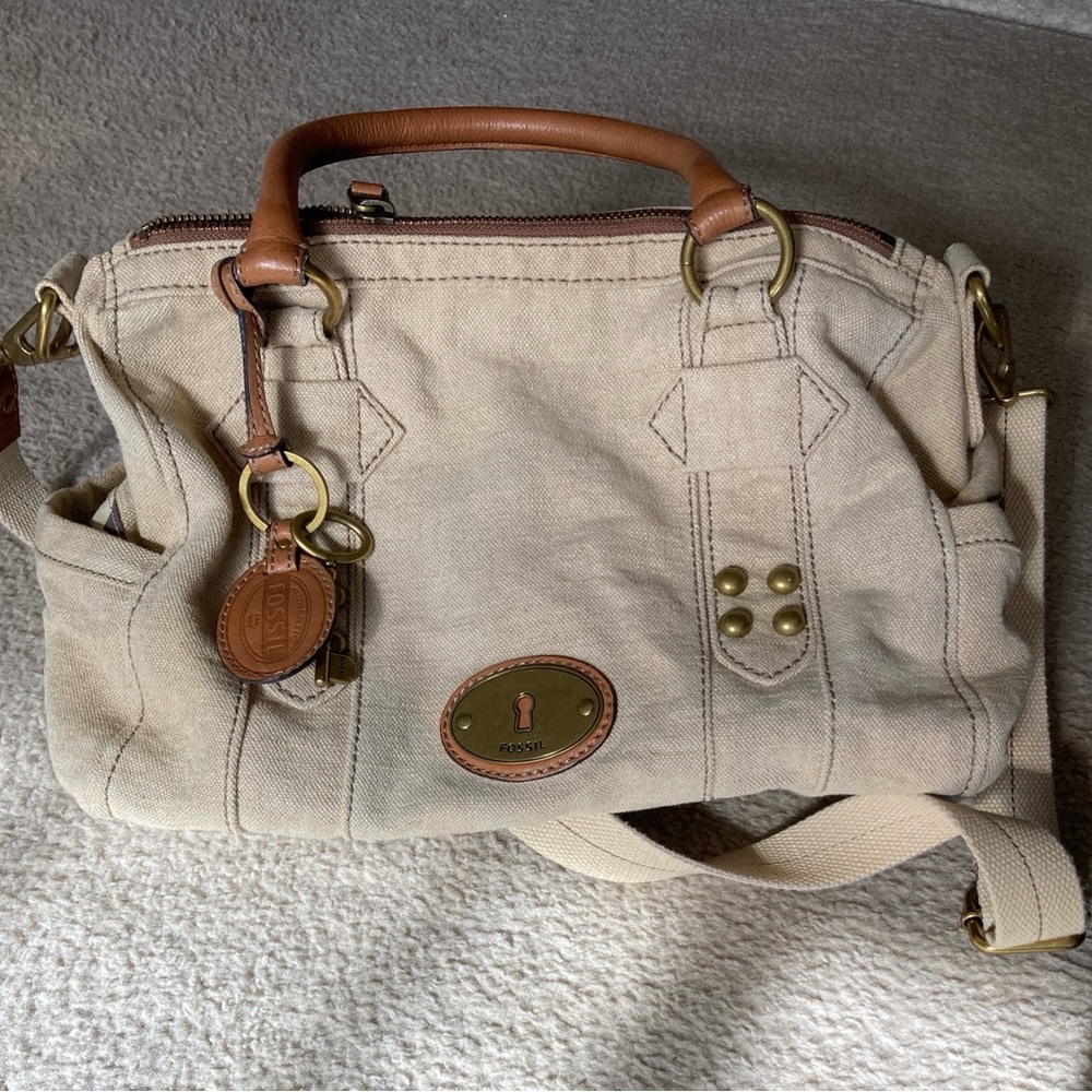 Fossil Canvas satchel/crossbody Bag